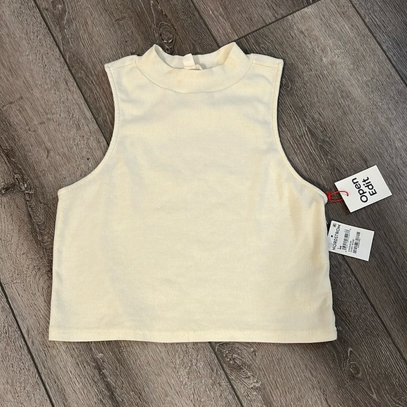 Open Edit cream ribbed top size Large - Picture 2 of 5